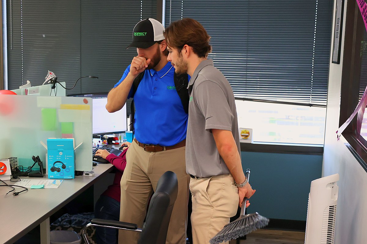 Bryan Fourcroy and Jason Wester working through a job at CB Direct